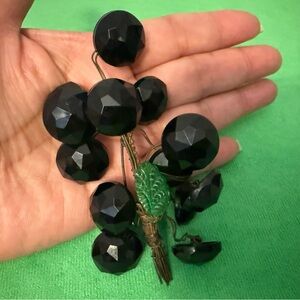 Vintage Wired Grapes Statement Brooch